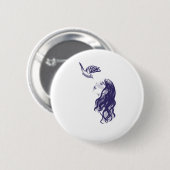 Button Fantasie - Frau und Vogel (Voorkant /achterkant)