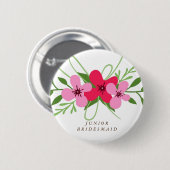 Button - Floral Junior Bridesmaid (Voorkant /achterkant)