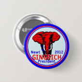 Button Gingrich 2012 (Voorkant /achterkant)