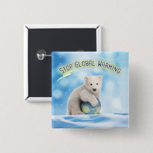 Button Global Warming Polar Beer stoppen (Voorkant /achterkant)