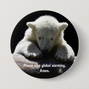 Button Global Warming Polar Beer stoppen