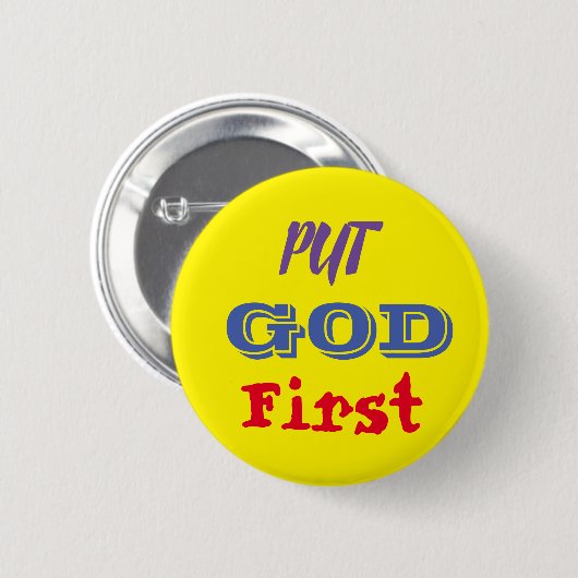 Button - God voorop (Voorkant /achterkant)