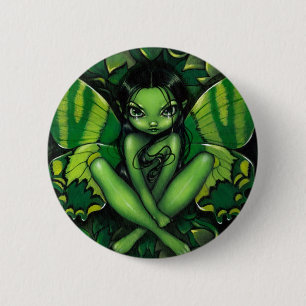 Button "Green Butterfly Fantasy"