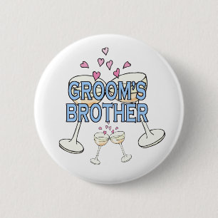 Button:Groom's broer Ronde Button 5,7 Cm