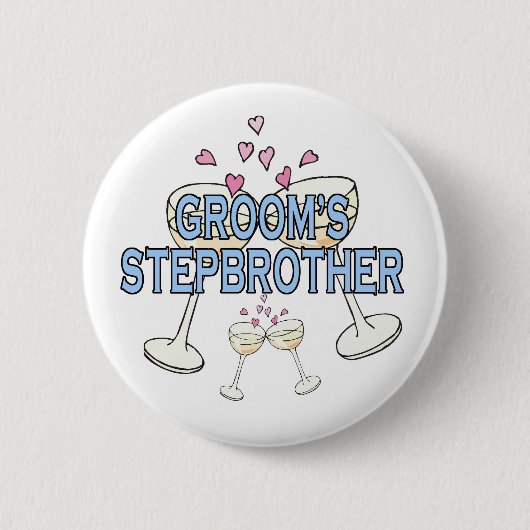 Button: Groom's stiefbroer Ronde Button 5,7 Cm (Voorkant)