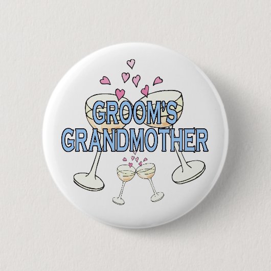 Button: Grootmoeder van de bruidegom Ronde Button 5,7 Cm (Voorkant)