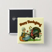 Button - Happy Thanksgiving (Voorkant /achterkant)