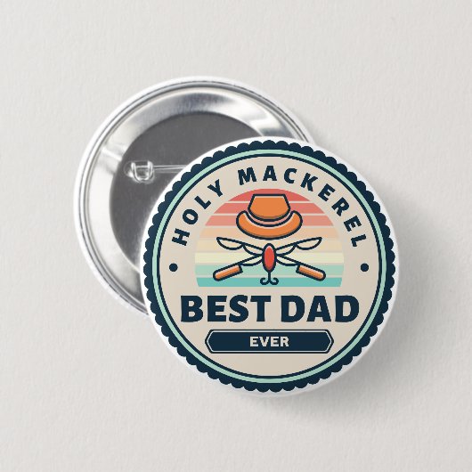 Button - Heilige makreel! Beste papa ooit (Voorkant /achterkant)