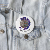 Button - Hippy Fish met Paarse vinnen (In situ)