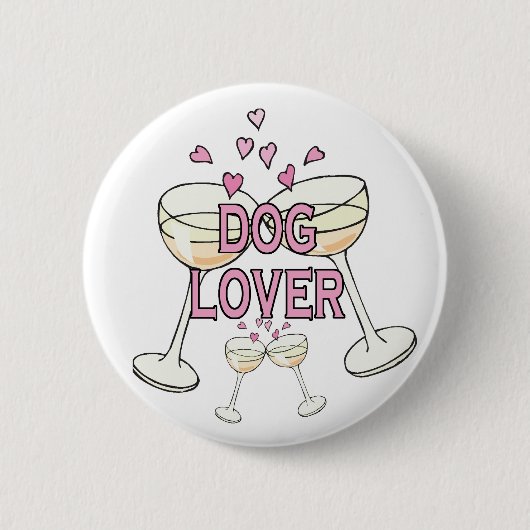 Button: Hondenliefhebber Ronde Button 5,7 Cm (Voorkant)