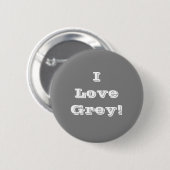 Button I houdt van grijs (Voorkant /achterkant)