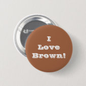 Button I Love Brown (Voorkant /achterkant)