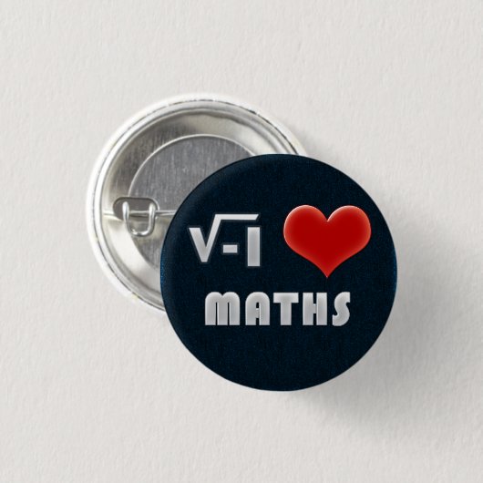 Button I LOVE MATHS (Voorkant /achterkant)