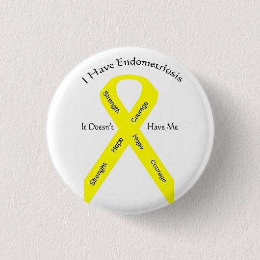 Button—Ik heb endometriose Ronde Button 3,2 Cm (Voorkant)