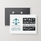 Button - intacte geslachtsdelen (Voorkant / Achterkant)