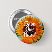 Button inzake bewustmaking inzake klimaatveranderi (Voorkant /achterkant)