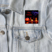 Button Jack-O-Lantern en kaarsen (In situ)