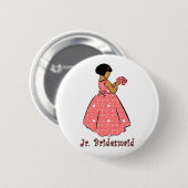 Button: Jr Bridesmaid B Ronde Button 5,7 Cm (Voorkant /achterkant)