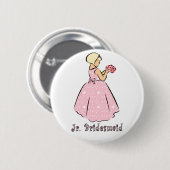 Button: Jr Bridesmaid Ronde Button 5,7 Cm (Voorkant /achterkant)