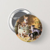 Button: "Kittens spelen met kevers" Ronde Button 5,7 Cm (Voorkant /achterkant)
