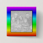 Button kleurrijke regenboogfoto Lijst (Voorkant)