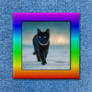 Button kleurrijke regenboogfoto Lijst