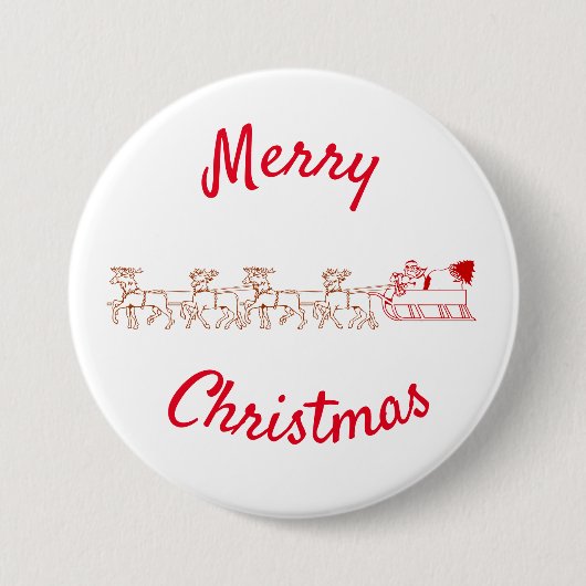 Button - Kreet van de Kerstman en de rendier (Voorkant)
