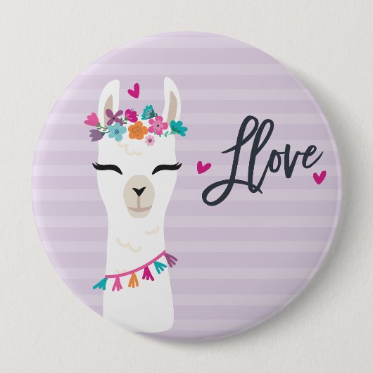 Button lama // lama Love Paars (Voorkant)