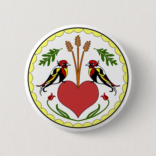 Button - Lange, Happy Relatie Hex (Voorkant)