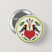 Button - Lange, Happy Relatie Hex (Voorkant /achterkant)