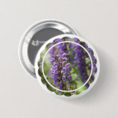 Button lavender Flower Round (Voorkant /achterkant)
