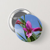 Button lentroze bloemen (Voorkant /achterkant)