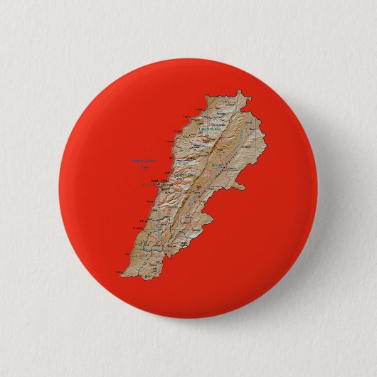 Button Libanon-kaart (Voorkant)