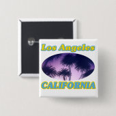 Button "Los Angeles California Palm Trees" (Voorkant /achterkant)