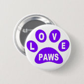 Button Love Paws on Paws Paars (Voorkant /achterkant)