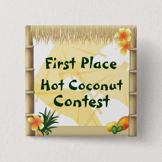 Button Luau Party First Place Hot Coconut Award (Voorkant)