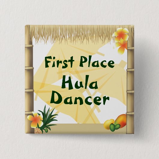 Button Luau Party First Place Hula Dancer Award (Voorkant)