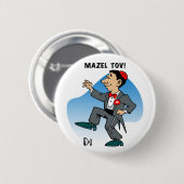 Button: Mazal Tov Ronde Button 5,7 Cm (Voorkant /achterkant)