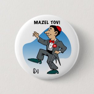 Button: Mazal Tov Ronde Button 5,7 Cm