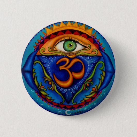 Button met 6e chakra (Voorkant)