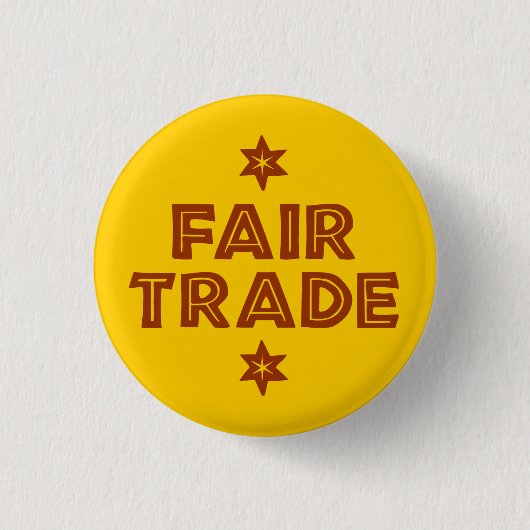 Button met de slogan FAIR TRADE (Voorkant)