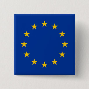 Button met de vlag van de Europese Unie