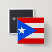 Button met de vlag van Puerto Rico (Voorkant /achterkant)