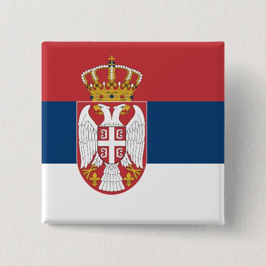 Button met de vlag van Servië (Voorkant)