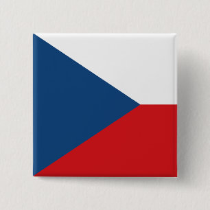 Button met de vlag van Tsjechië