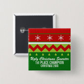 Button met een lelijke kerstbekentenis (Voorkant /achterkant)