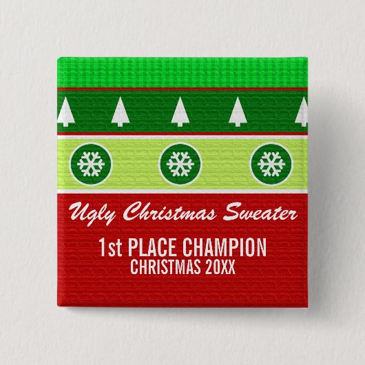 Button met een lelijke kerstbekentenis (Voorkant)