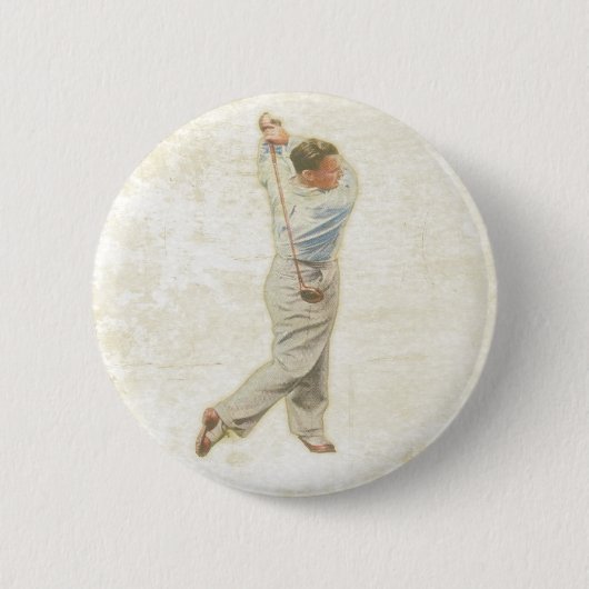 Button met  Golfspeler (Voorkant)