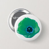 Button met groene en blauwe tulpen (Voorkant /achterkant)