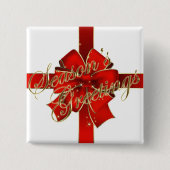 Button met kerstmankreet (Voorkant)